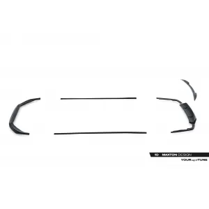 Maxton Design spoiler set suitable for side skirts, front, rear bumper and trunk of Audi S8 D5 2019-2021, Gloss Black-image-6347505