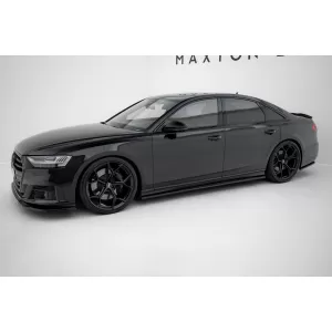 Maxton Design spoiler set suitable for side skirts, front, rear bumper and trunk of Audi S8 D5 2019-2021, Gloss Black-image-6347510