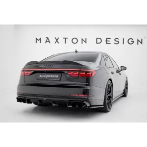 Maxton Design spoiler set suitable for side skirts, front, rear bumper and trunk of Audi S8 D5 2019-2021, Gloss Black-image-6347511