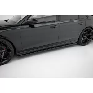 Maxton Design spoiler set suitable for side skirts, front, rear bumper and trunk of Audi S8 D5 2019-2021, Gloss Black-image-6347513