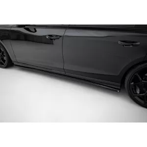 Maxton Design spoiler set suitable for side skirts, front, rear bumper and trunk of Audi S8 D5 2019-2021, Gloss Black-image-6347514