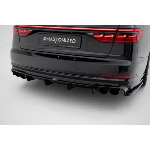 Maxton Design spoiler set suitable for side skirts, front, rear bumper and trunk of Audi S8 D5 2019-2021, Gloss Black-image-6347515