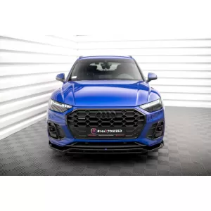 Maxton Design spoiler set suitable for side skirts, front, rear bumper and trunk of Audi Q5 S-Line SUV 2020-2024, Gloss Black-image-6347552