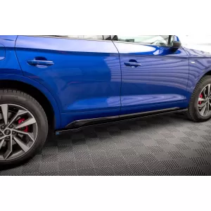 Maxton Design spoiler set suitable for side skirts, front, rear bumper and trunk of Audi Q5 S-Line SUV 2020-2024, Gloss Black-image-6347557