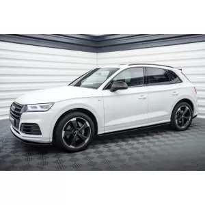 Maxton Design spoiler set suitable for side skirts, front, rear bumper and trunk of Audi SQ5, Q5 S-Line 2017-2020, Gloss Black-image-6347569