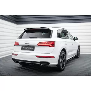Maxton Design spoiler set suitable for side skirts, front, rear bumper and trunk of Audi SQ5, Q5 S-Line 2017-2020, Gloss Black-image-6347572