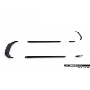 Maxton Design version 1 spoiler set suitable for side skirts, front, rear bumper and trunk of Audi SQ7 2019-2023, Gloss Black-image-6347582