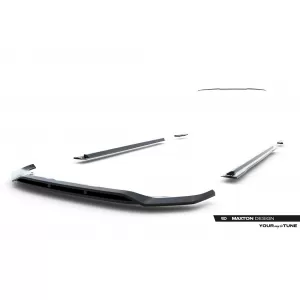 Maxton Design version 1 spoiler set suitable for side skirts, front, rear bumper and trunk of Audi SQ7 2019-2023, Gloss Black-image-6347583