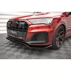 Maxton Design version 1 spoiler set suitable for side skirts, front, rear bumper and trunk of Audi SQ7 2019-2023, Gloss Black-image-6347587