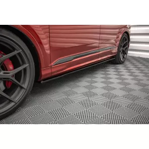 Maxton Design version 1 spoiler set suitable for side skirts, front, rear bumper and trunk of Audi SQ7 2019-2023, Gloss Black-image-6347588