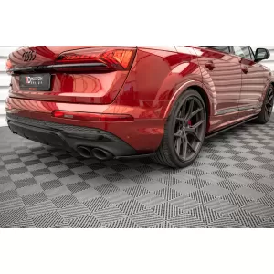 Maxton Design version 1 spoiler set suitable for side skirts, front, rear bumper and trunk of Audi SQ7 2019-2023, Gloss Black-image-6347589