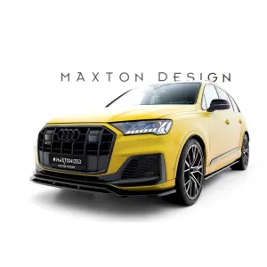 Maxton Design spoiler set suitable for side skirts, front, rear bumper and trunk of Audi SQ7 2019-2023, Gloss Black-image-6347603