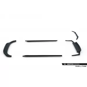 Maxton Design version 1 spoiler set suitable for side skirts, front, rear bumper and trunk of Audi SQ7 2016-2019, Gloss Black-image-6347615