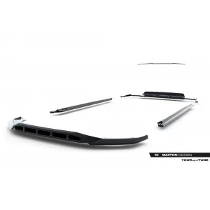 Maxton Design version 1 spoiler set suitable for side skirts, front, rear bumper and trunk of Audi SQ7 2016-2019, Gloss Black-image-6347616
