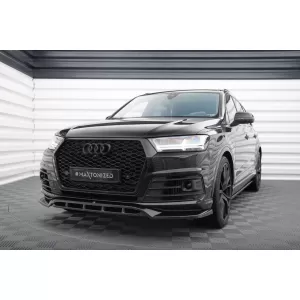Maxton Design version 1 spoiler set suitable for side skirts, front, rear bumper and trunk of Audi SQ7 2016-2019, Gloss Black-image-6347619