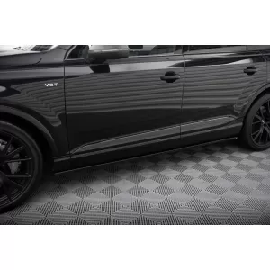 Maxton Design version 1 spoiler set suitable for side skirts, front, rear bumper and trunk of Audi SQ7 2016-2019, Gloss Black-image-6347623