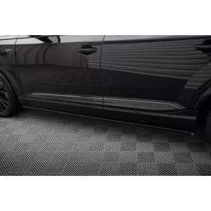 Maxton Design version 1 spoiler set suitable for side skirts, front, rear bumper and trunk of Audi SQ7 2016-2019, Gloss Black-image-6347624