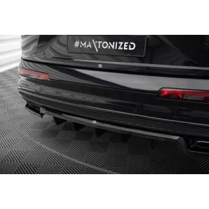 Maxton Design version 1 spoiler set suitable for side skirts, front, rear bumper and trunk of Audi SQ7 2016-2019, Gloss Black-image-6347626