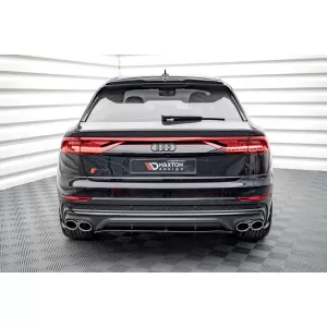 Maxton Design version 1 spoiler set suitable for side skirts, front, rear bumper and trunk of Audi SQ8 2019-2023, Gloss Black-image-6347644