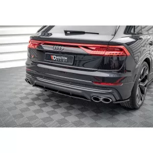 Maxton Design version 1 spoiler set suitable for side skirts, front, rear bumper and trunk of Audi SQ8 2019-2023, Gloss Black-image-6347649