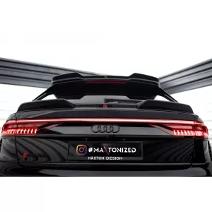Maxton Design version 1 spoiler set suitable for side skirts, front, rear bumper and trunk of Audi SQ8 2019-2023, Gloss Black-image-6347654