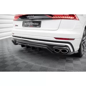 Maxton Design version 2 spoiler set suitable for side skirts, front, rear bumper and trunk of Audi SQ8 2019-2023, Gloss Black-image-6347678