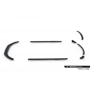Maxton Design spoiler set suitable for side skirts, front, rear bumper and trunk of Audi TT S-Line 8J 2011-2013, Gloss Black-image-6347688