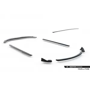 Maxton Design spoiler set suitable for side skirts, front, rear bumper and trunk of Audi TT S-Line 8J 2011-2013, Gloss Black-image-6347690