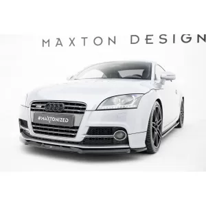 Maxton Design spoiler set suitable for side skirts, front, rear bumper and trunk of Audi TT S-Line 8J 2011-2013, Gloss Black-image-6347692