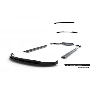 Maxton Design spoiler set suitable for side skirts, front, rear bumper and trunk of Bentley Bentayga 2015-2020, Gloss Black-image-6347709