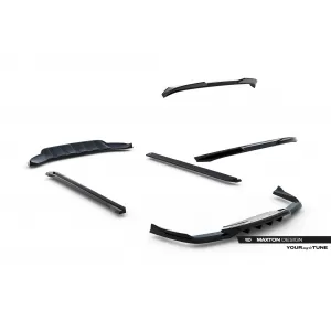 Maxton Design spoiler set suitable for side skirts, front, rear bumper and trunk of Bentley Bentayga 2015-2020, Gloss Black-image-6347710