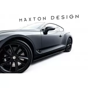 Maxton Design spoiler set suitable for side skirts, front, rear bumper and trunk of Bentley Continental GT Coupe 2018-2024, Gloss Black-image-6347744