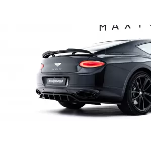 Maxton Design spoiler set suitable for side skirts, front, rear bumper and trunk of Bentley Continental GT Coupe 2018-2024, Gloss Black-image-6347750