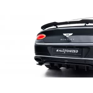 Maxton Design spoiler set suitable for side skirts, front, rear bumper and trunk of Bentley Continental GT Coupe 2018-2024, Gloss Black-image-6347751