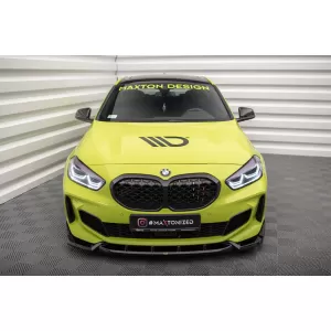 Maxton Design version 1 spoiler set suitable for side skirts, front, rear bumper and trunk of BMW M135i F40 2019-2024, Gloss Black-image-6347762