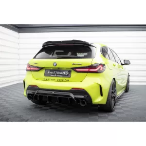 Maxton Design version 1 spoiler set suitable for side skirts, front, rear bumper and trunk of BMW M135i F40 2019-2024, Gloss Black-image-6347765
