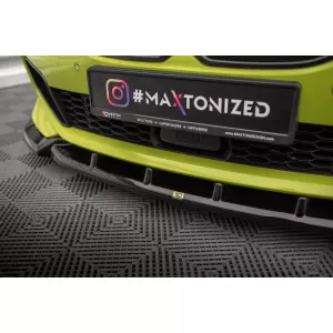 Maxton Design version 1 spoiler set suitable for side skirts, front, rear bumper and trunk of BMW M135i F40 2019-2024, Gloss Black-image-6347766