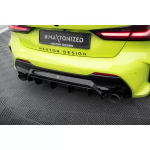 Maxton Design version 1 spoiler set suitable for side skirts, front, rear bumper and trunk of BMW M135i F40 2019-2024, Gloss Black-image-6347769