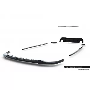 Maxton Design version 2 spoiler set suitable for side skirts, front, rear bumper and trunk of BMW M135i F40 2019-2024, Gloss Black-image-6347775