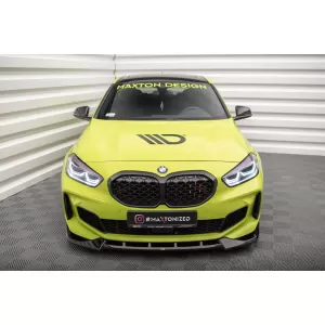 Maxton Design version 2 spoiler set suitable for side skirts, front, rear bumper and trunk of BMW M135i F40 2019-2024, Gloss Black-image-6347777