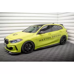 Maxton Design version 2 spoiler set suitable for side skirts, front, rear bumper and trunk of BMW M135i F40 2019-2024, Gloss Black-image-6347779