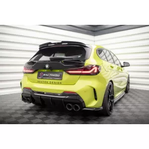 Maxton Design version 2 spoiler set suitable for side skirts, front, rear bumper and trunk of BMW M135i F40 2019-2024, Gloss Black-image-6347782