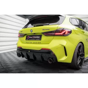 Maxton Design version 2 spoiler set suitable for side skirts, front, rear bumper and trunk of BMW M135i F40 2019-2024, Gloss Black-image-6347788