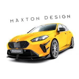 Maxton Design version 2 spoiler set suitable for side skirts, front, rear bumper and trunk of BMW 1 M-Pack F70 after 2024, Gloss Black-image-6347828