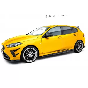 Maxton Design version 3 spoiler set suitable for side skirts, front, rear bumper and trunk of BMW 1 M-Pack F70 after 2024, Gloss Black-image-6347849