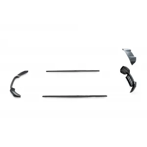 Maxton Design version 1 spoiler set suitable for side skirts, front, rear bumper and trunk of BMW M140i F20 2015-2019, Gloss Black-image-6347862