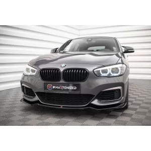 Maxton Design version 1 spoiler set suitable for side skirts, front, rear bumper and trunk of BMW M140i F20 2015-2019, Gloss Black-image-6347866