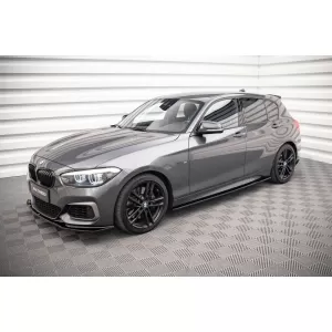 Maxton Design version 1 spoiler set suitable for side skirts, front, rear bumper and trunk of BMW M140i F20 2015-2019, Gloss Black-image-6347867