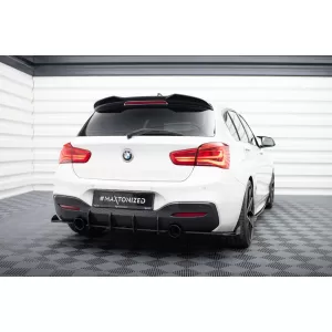 Maxton Design version 1 spoiler set suitable for side skirts, front, rear bumper and trunk of BMW M140i F20 2015-2019, Gloss Black-image-6347868