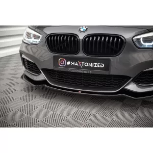 Maxton Design version 1 spoiler set suitable for side skirts, front, rear bumper and trunk of BMW M140i F20 2015-2019, Gloss Black-image-6347871